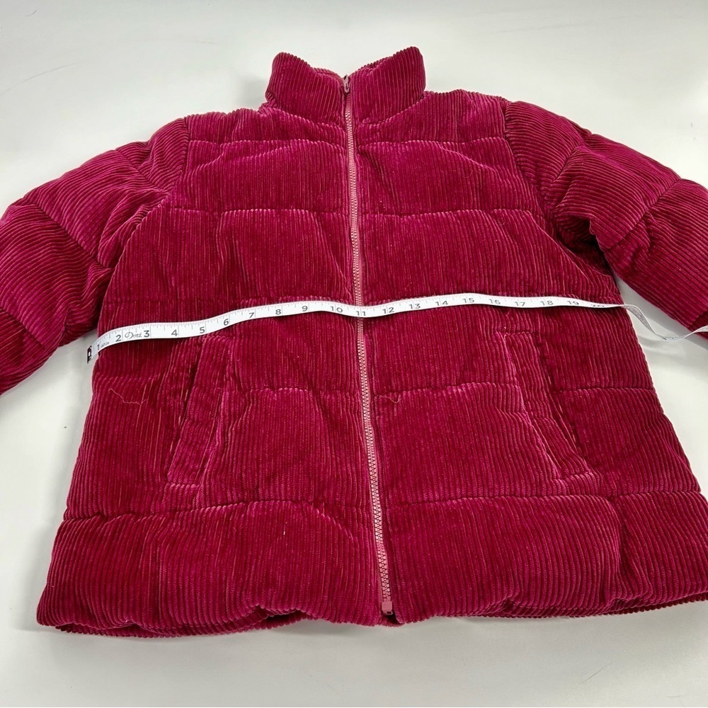 Old Navy Burgundy Boxy Full Zip frost free corduroy puffer jacket Small‎ - Picture 5 of 9